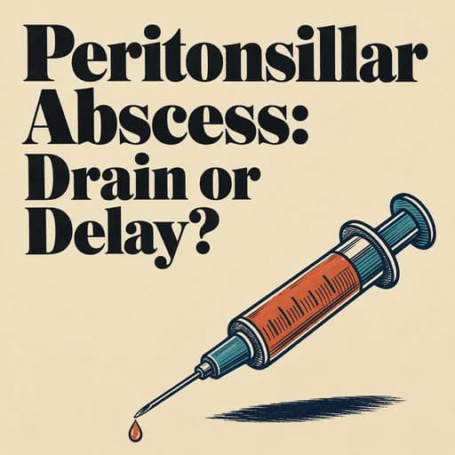 Peritonsillar Abscess: Drainage vs. Medical Management Debate