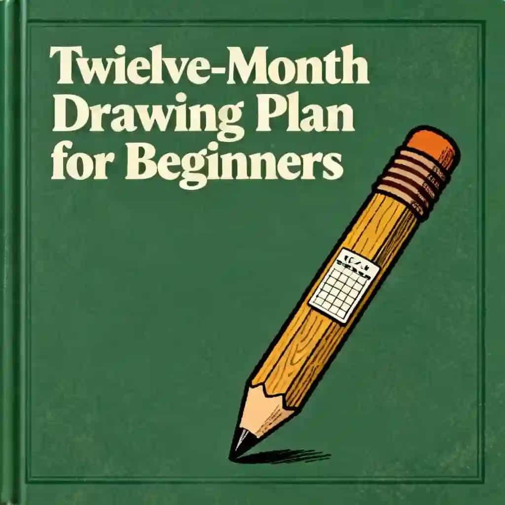 12-Month Drawing Roadmap for Beginners book cover