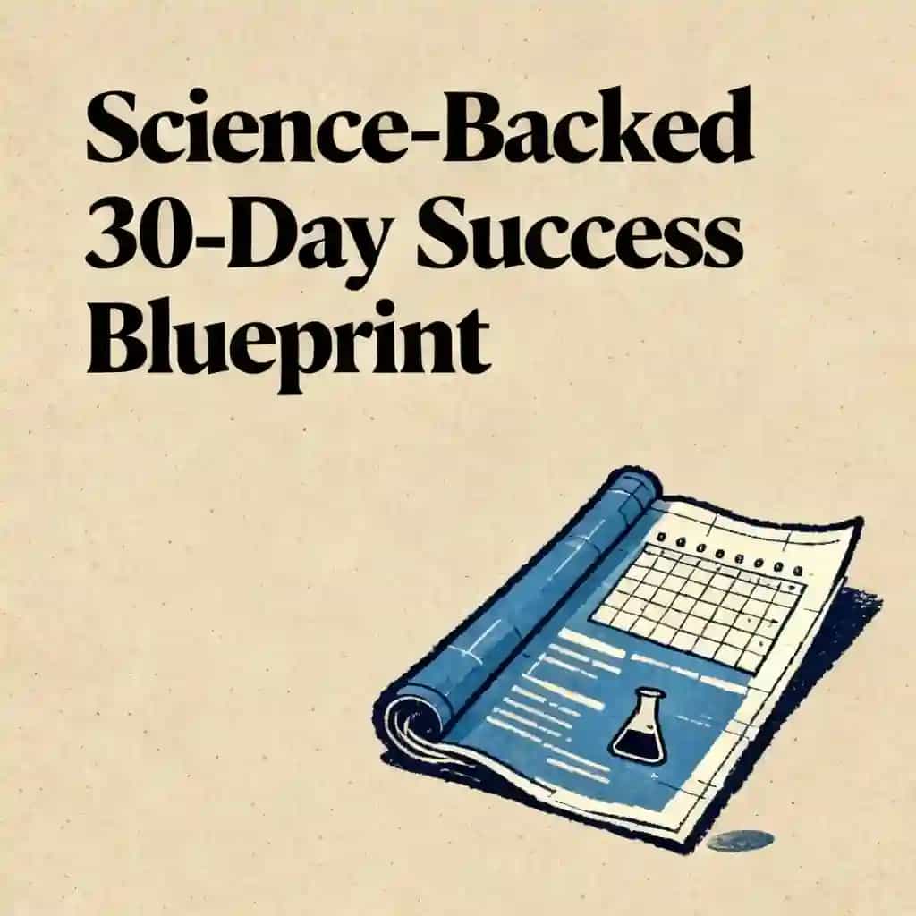 Copertina del libro 30-Day Success Blueprint: Science-Backed Transformation