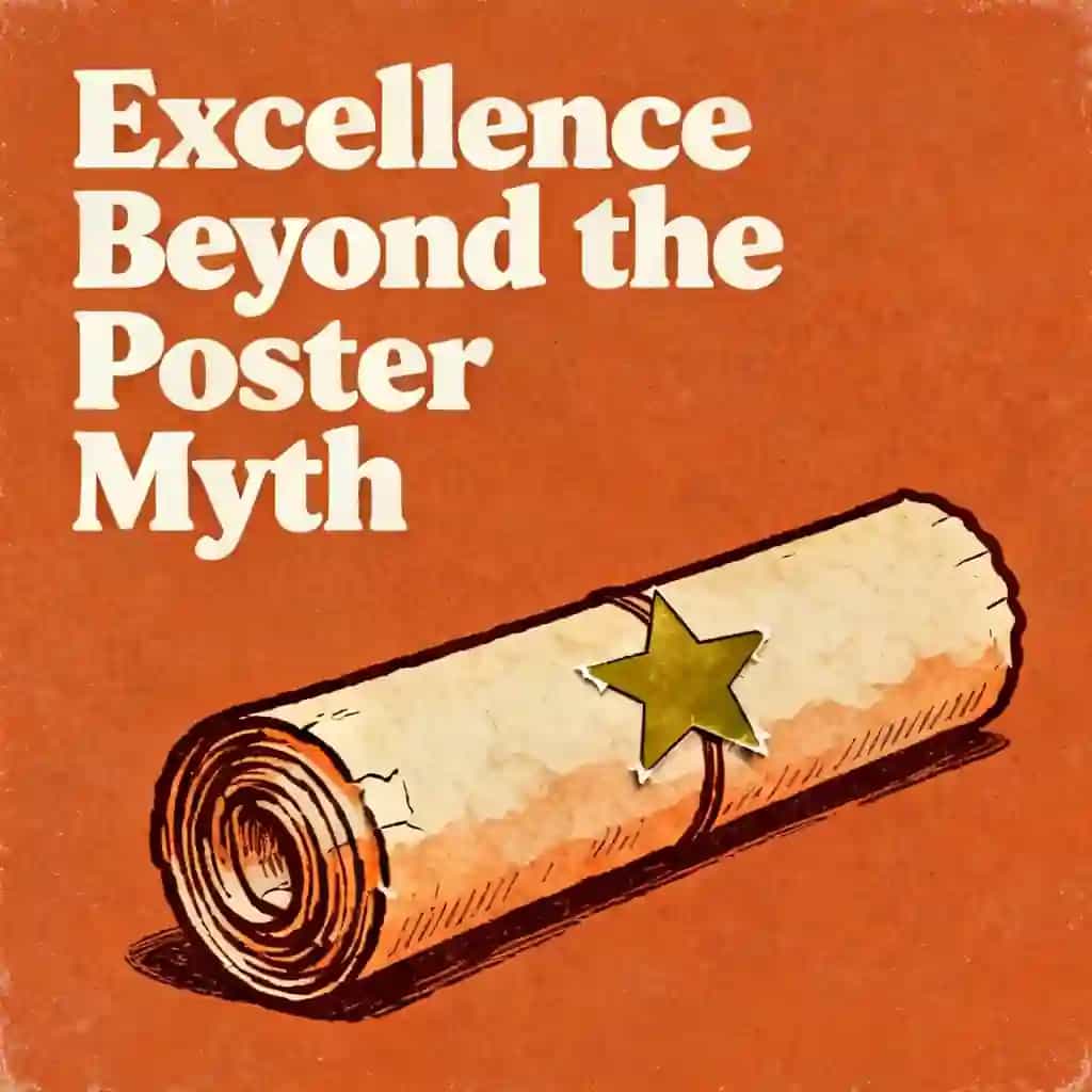 Couverture du livre Excellence Beyond the Motivational Poster Myth