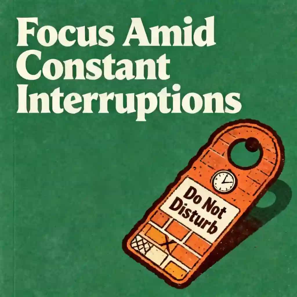 Capa do livro How to stay focused when you're constantly interrupted