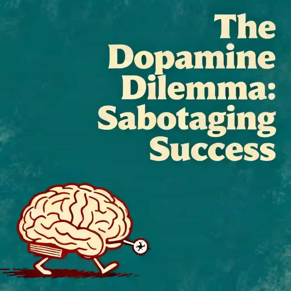 Capa do livro The Dopamine Dilemma: Why Your Brain Sabotages Success