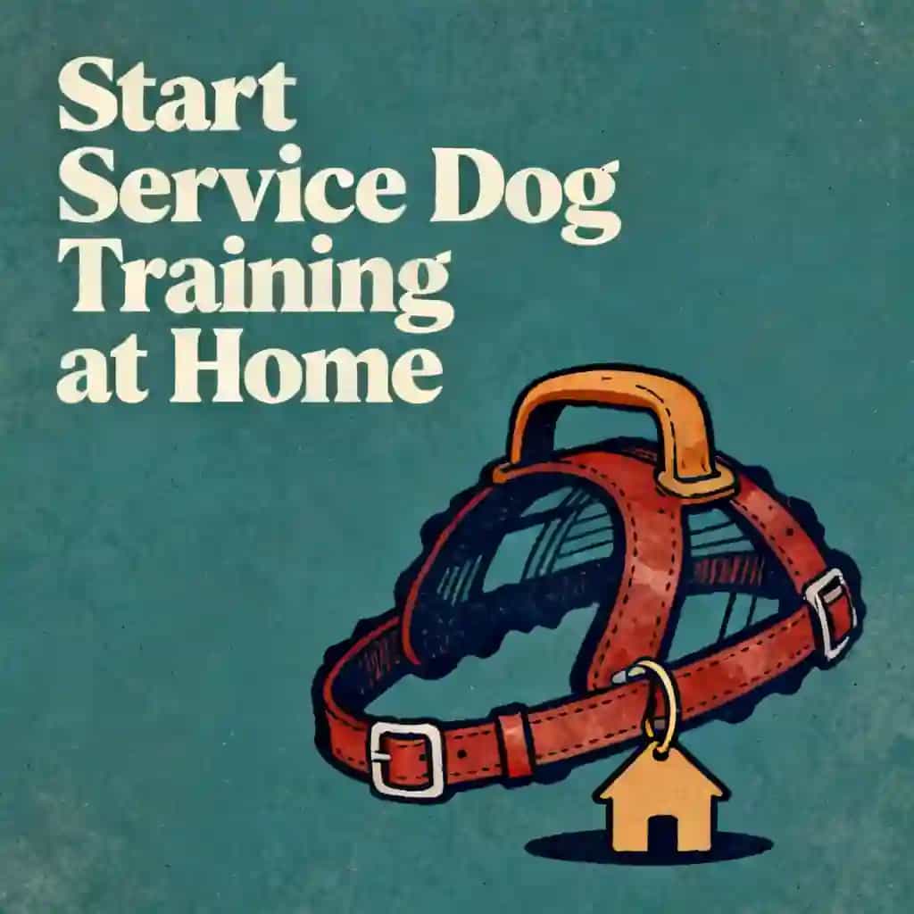Service dog training: how to start at home book cover