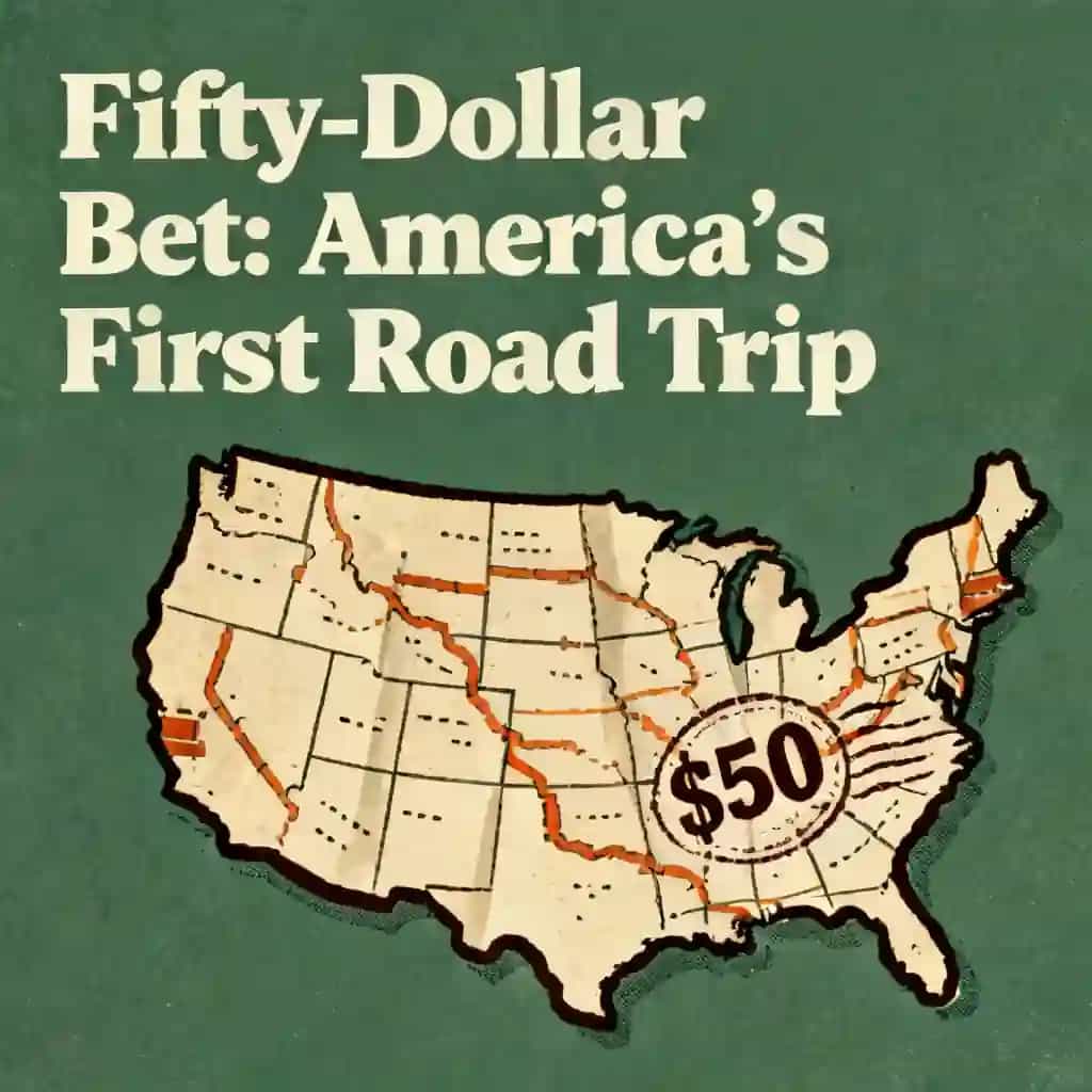 Copertina del libro The Fifty-Dollar Bet: America's First Road Trip