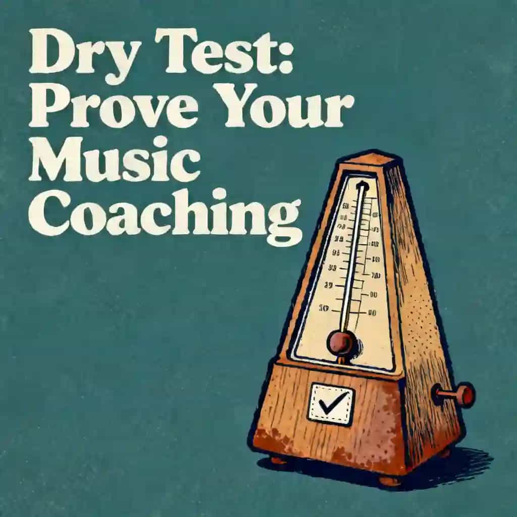 The Dry Test: Validating Your Music Coaching Offer book cover