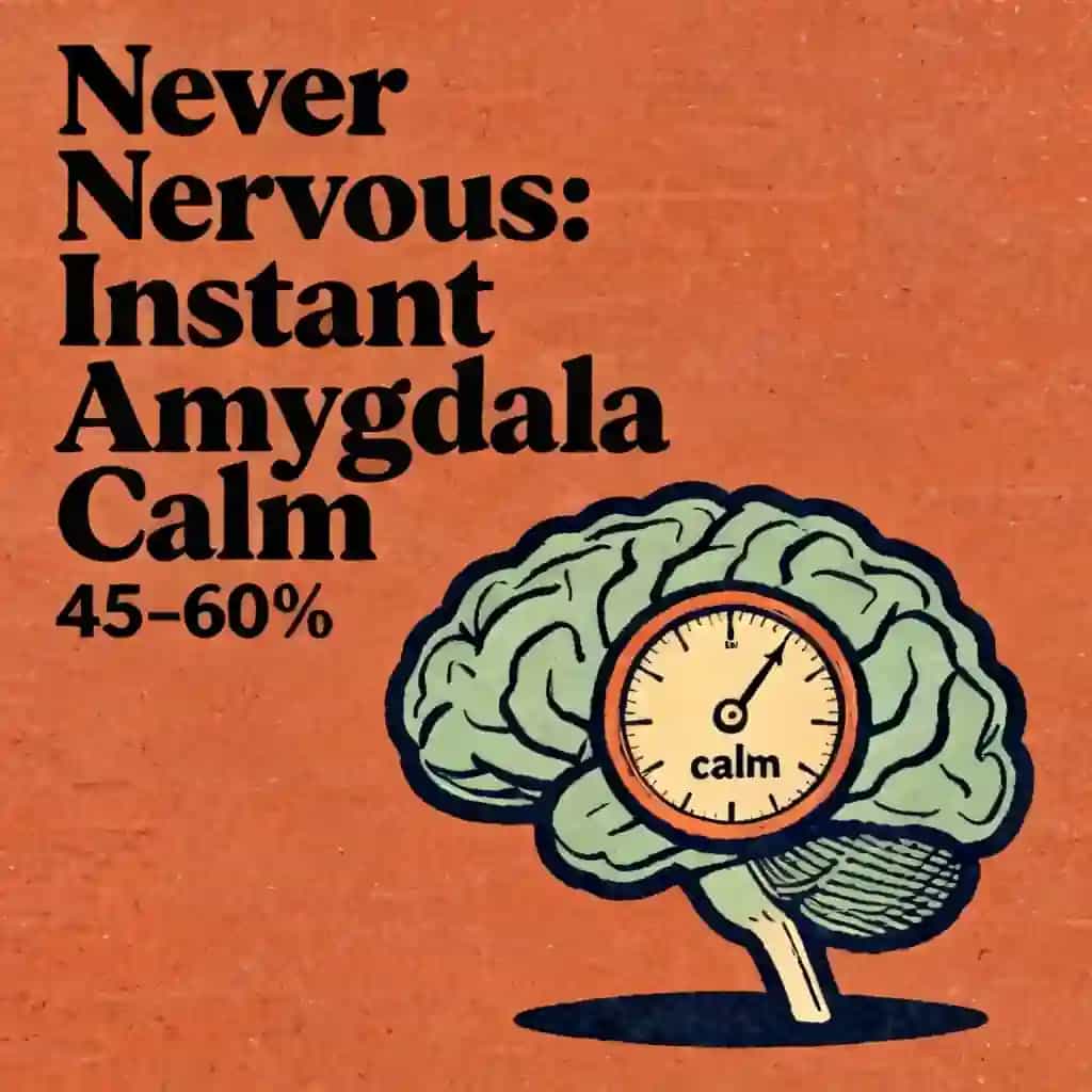 Copertina del libro Never Feel Nervous Again: Instant Amygdala Calming