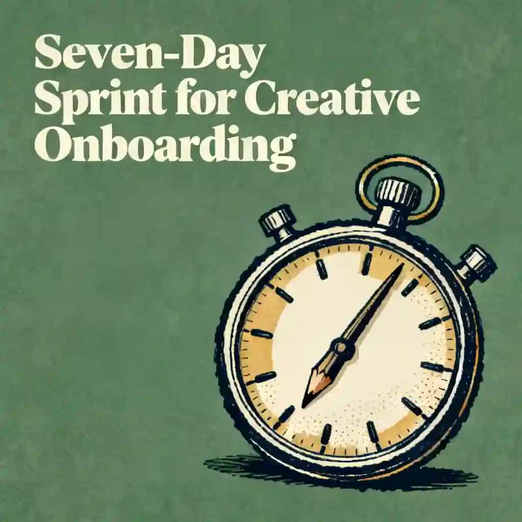 Buchcover von Training a creative hire using a 7-day sprint