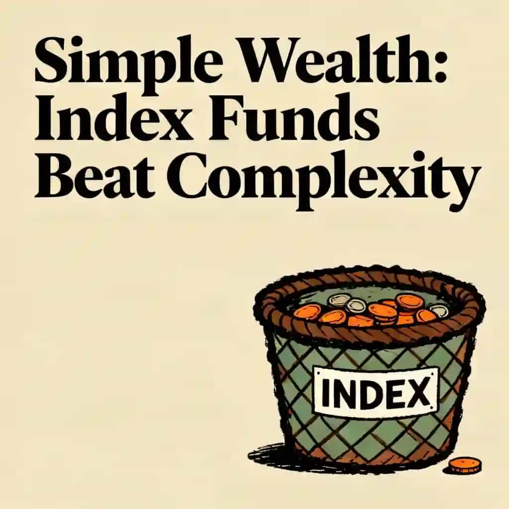 Copertina del libro Simple Wealth Building: Index Funds Beat Complexity