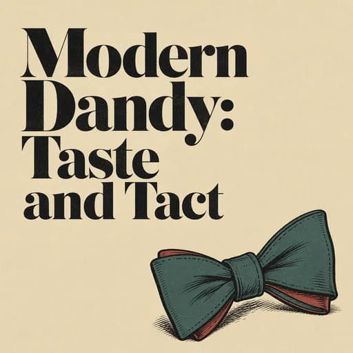 The Modern Dandy: Rituals of Taste, Tact, and Japanese Design