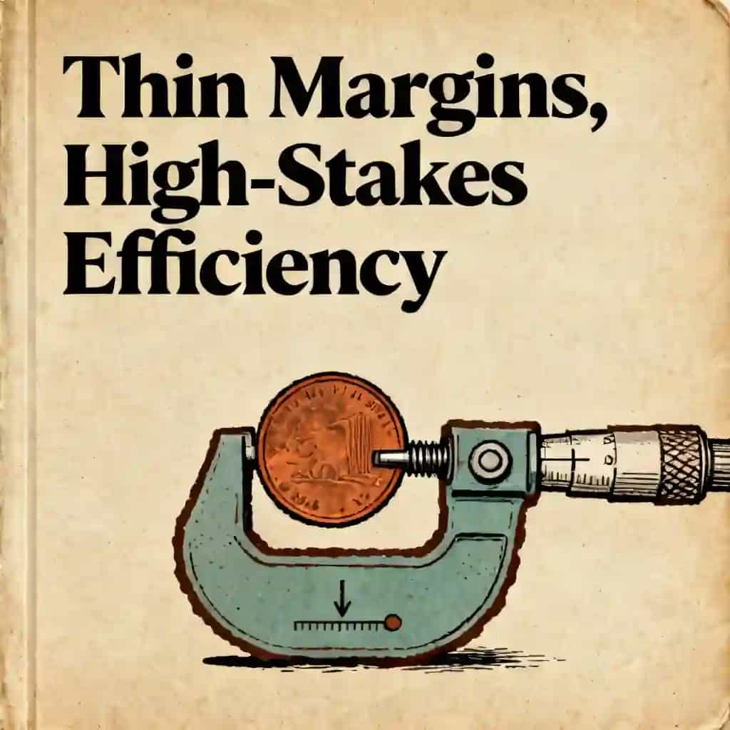Thin profit margins and the high stakes of efficiency 책 표지