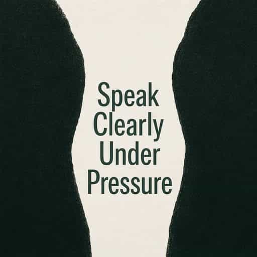Speaking Clearly Under Pressure book cover