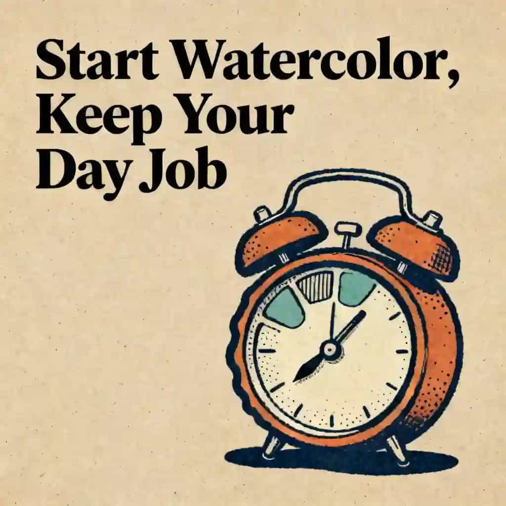Couverture du livre Start a watercolor business while working full-time