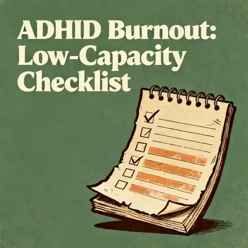 Buchcover von ADHD Burnout: The Low-Capacity Checklist