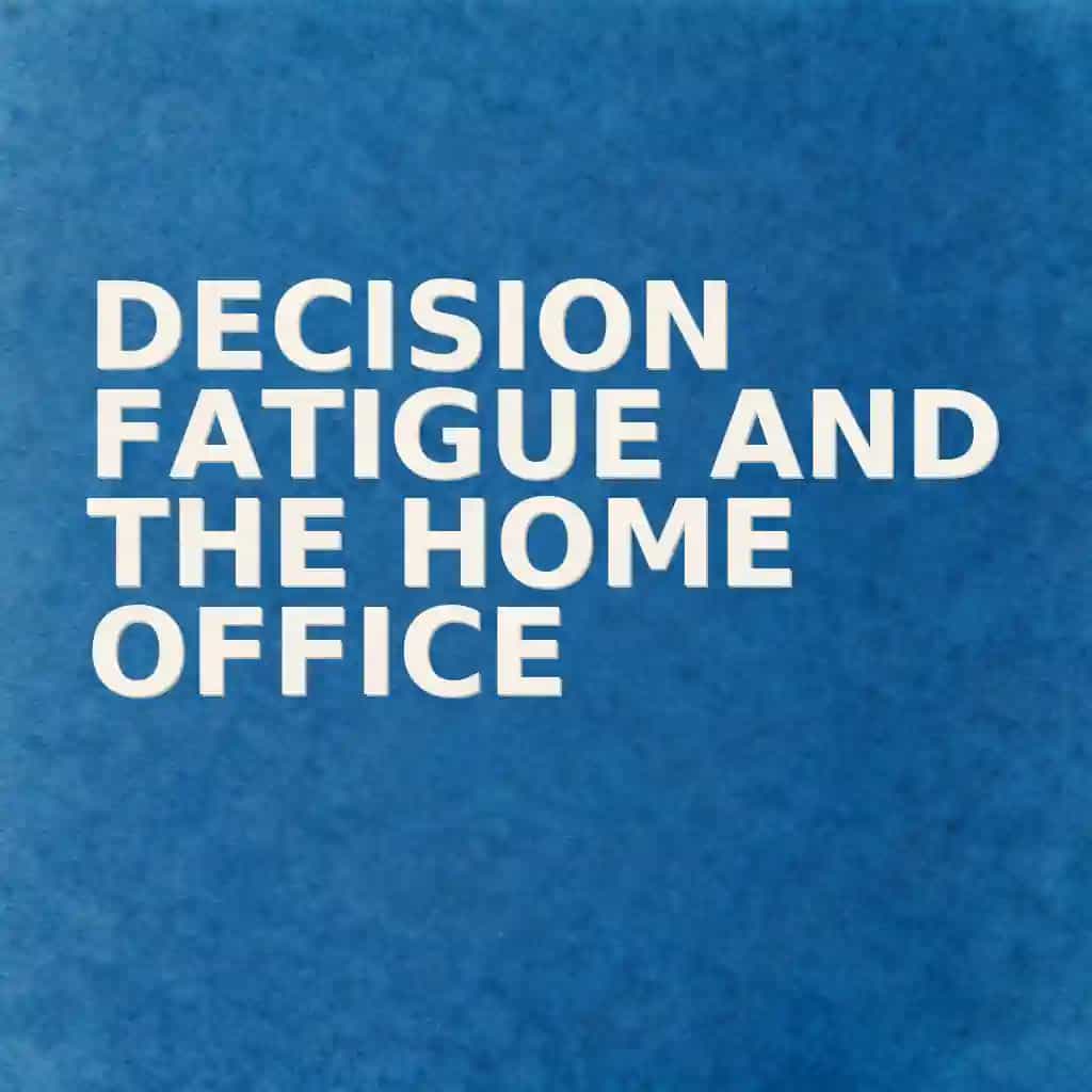 Capa do livro Decision Fatigue and the Home Office