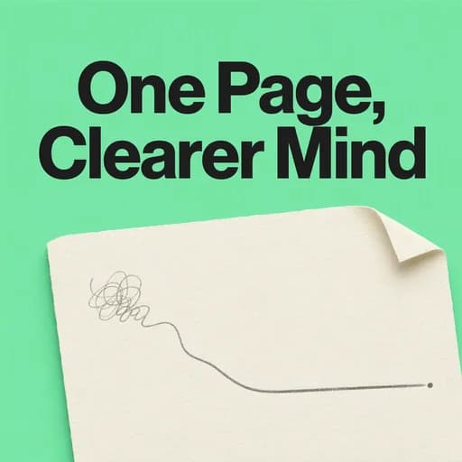 One Page a Day: The Power of Writing Your Thoughts for Mental Clarity