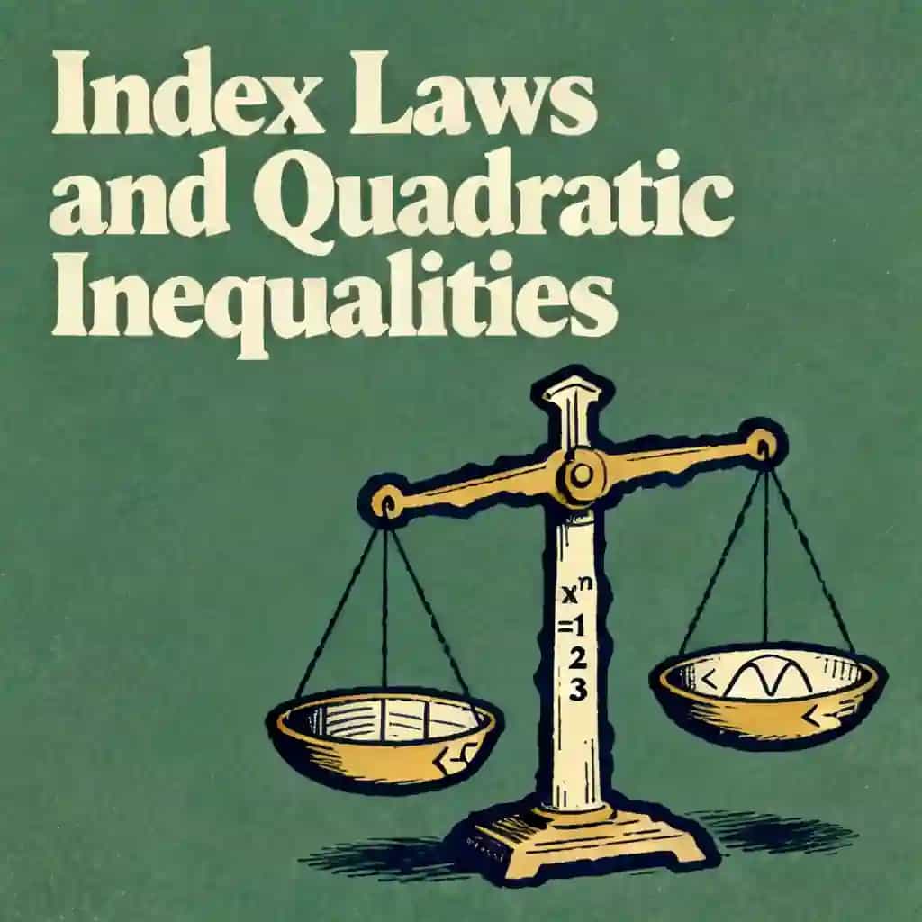Mastering Index Laws and Quadratic Inequalities 책 표지