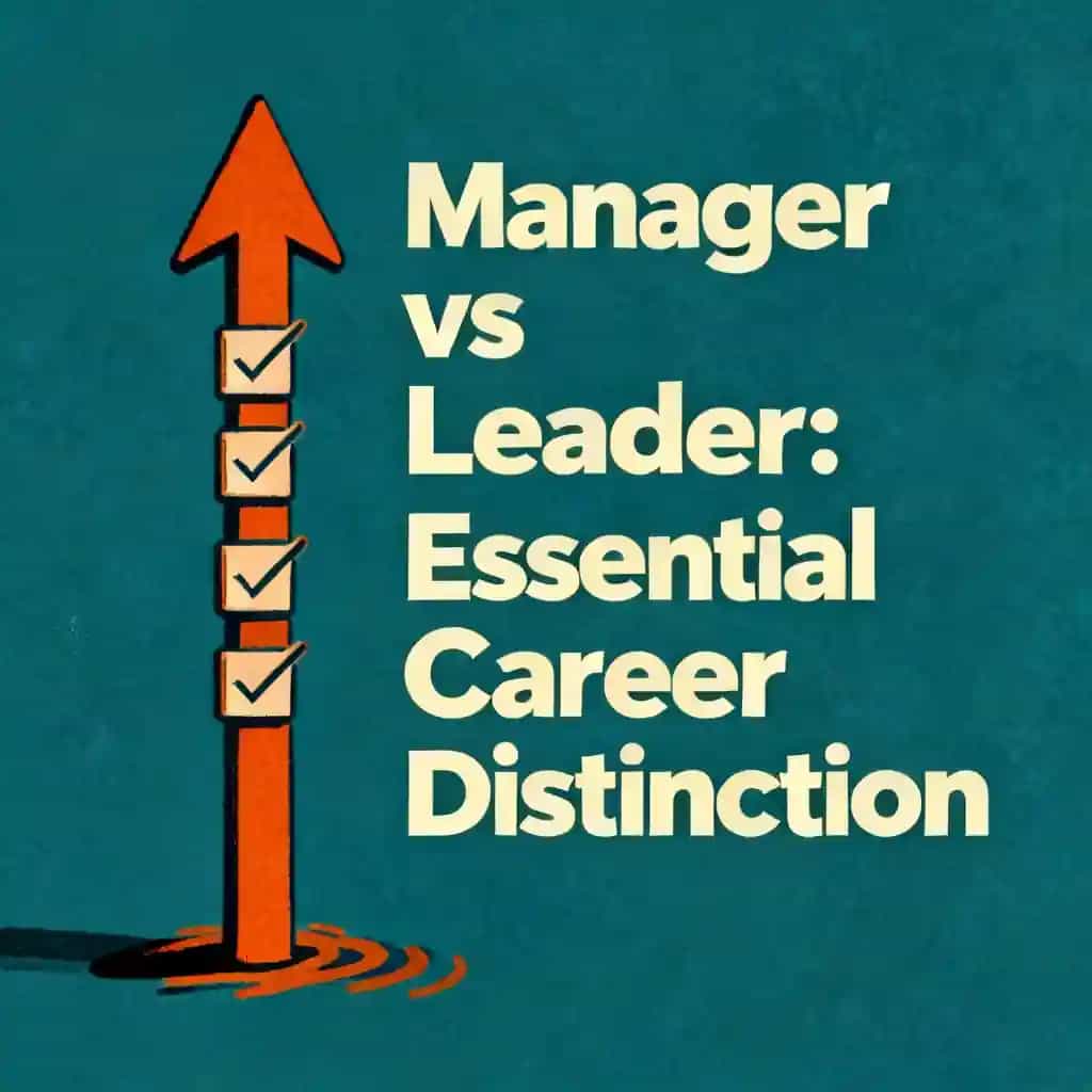 Manager vs Leader: The Essential Career Distinction 책 표지
