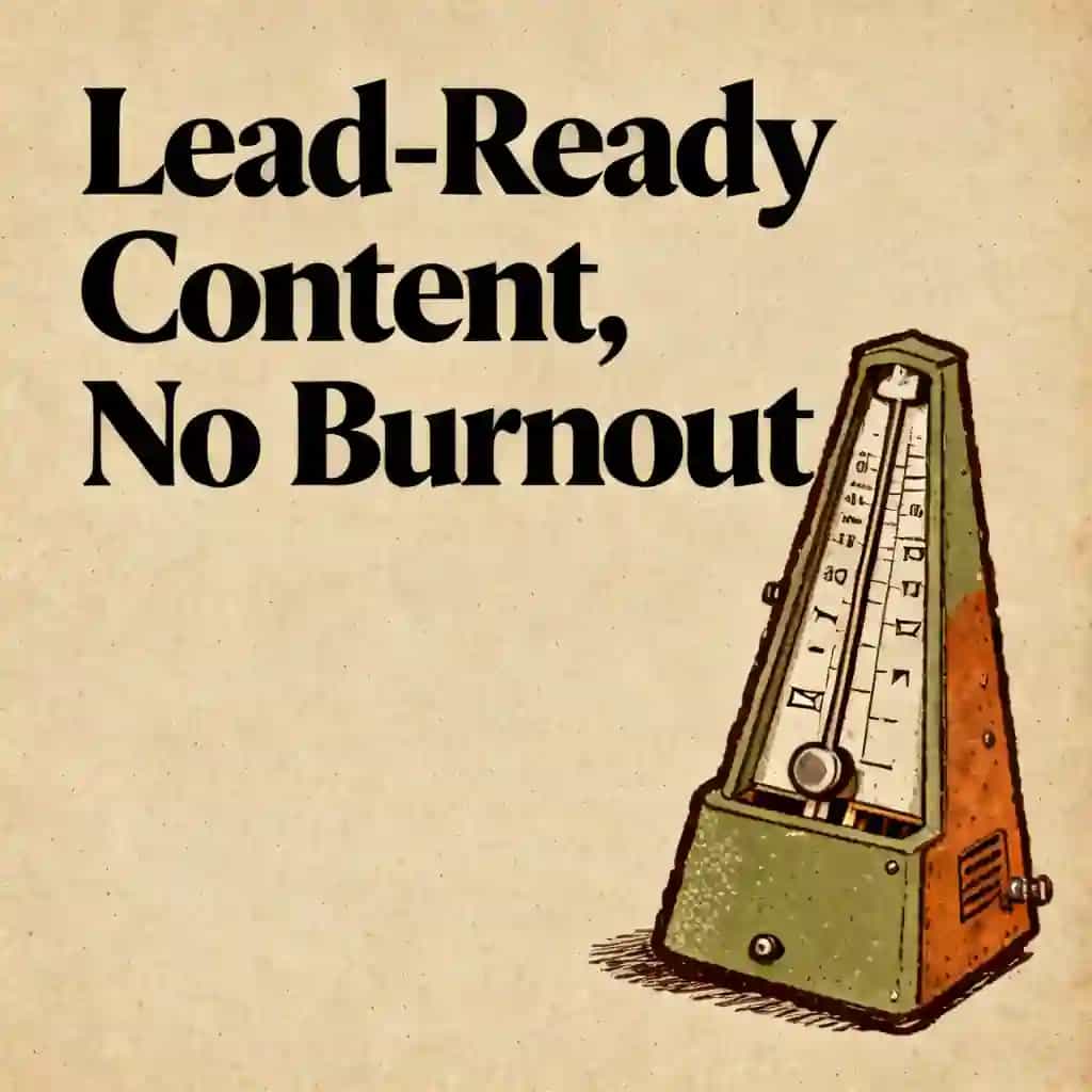 Capa do livro Content marketing that generates leads without burnout