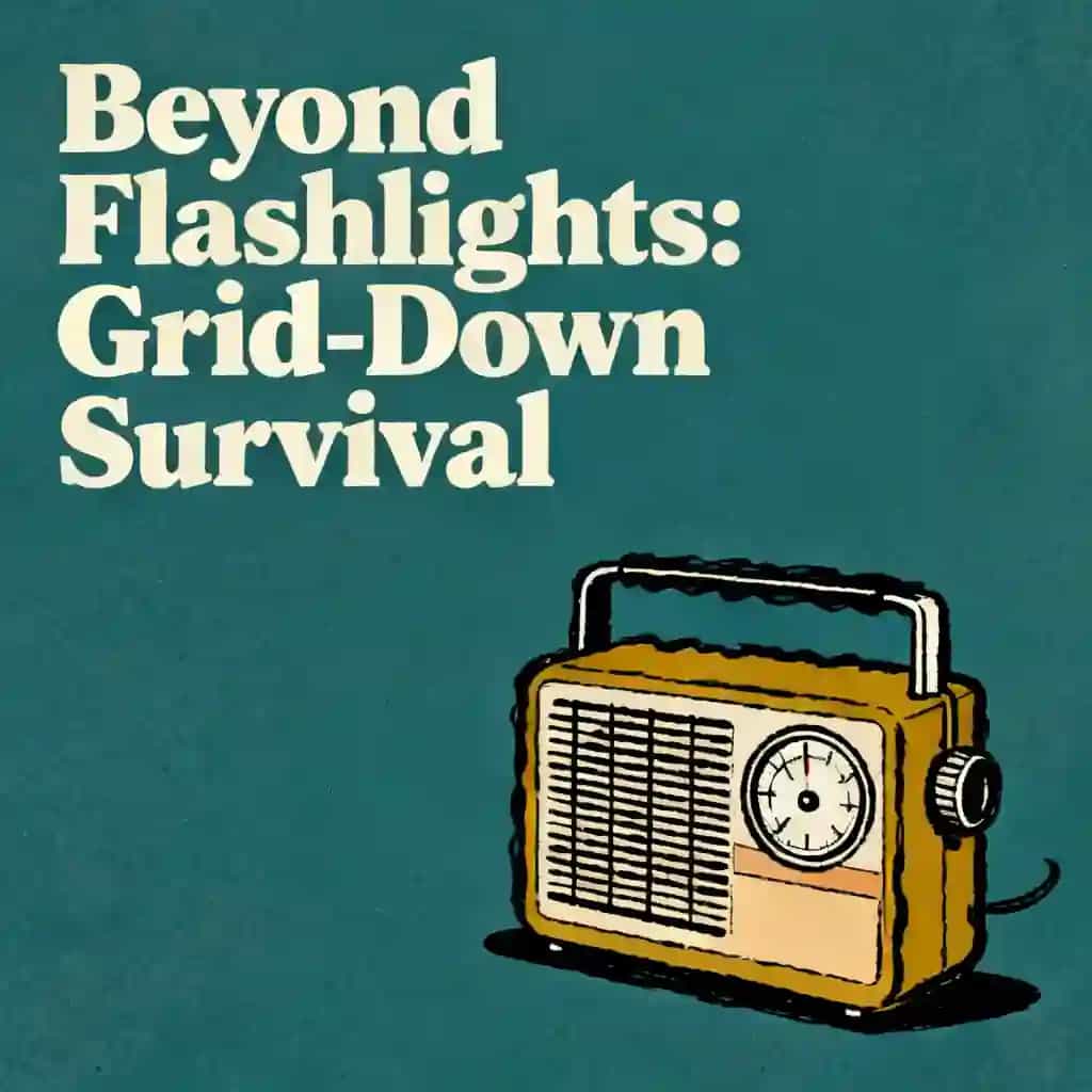 Couverture du livre Grid down survival is about more than flashlights
