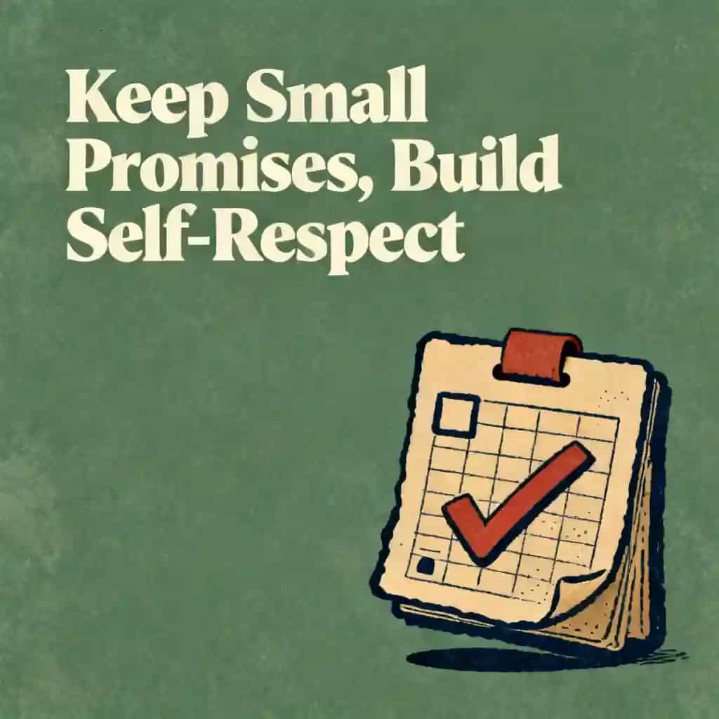 Capa do livro Build self-respect by keeping small promises