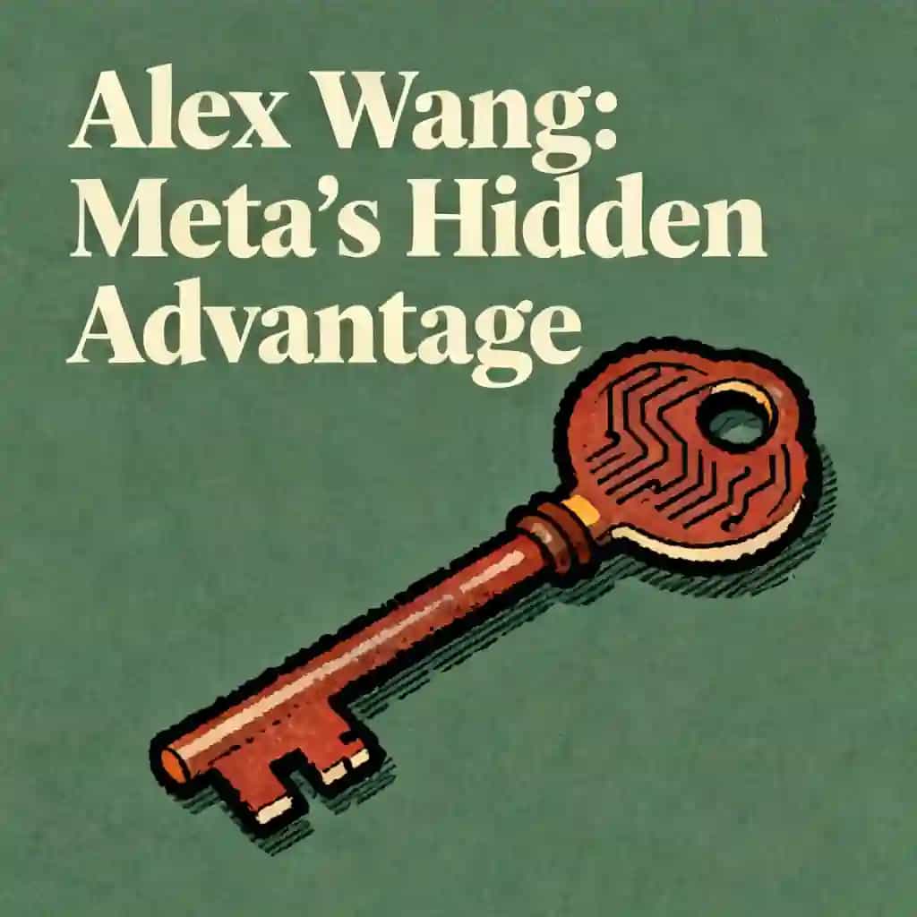 Buchcover von Scale AI’s Alex Wang: Meta’s Secret Superpower