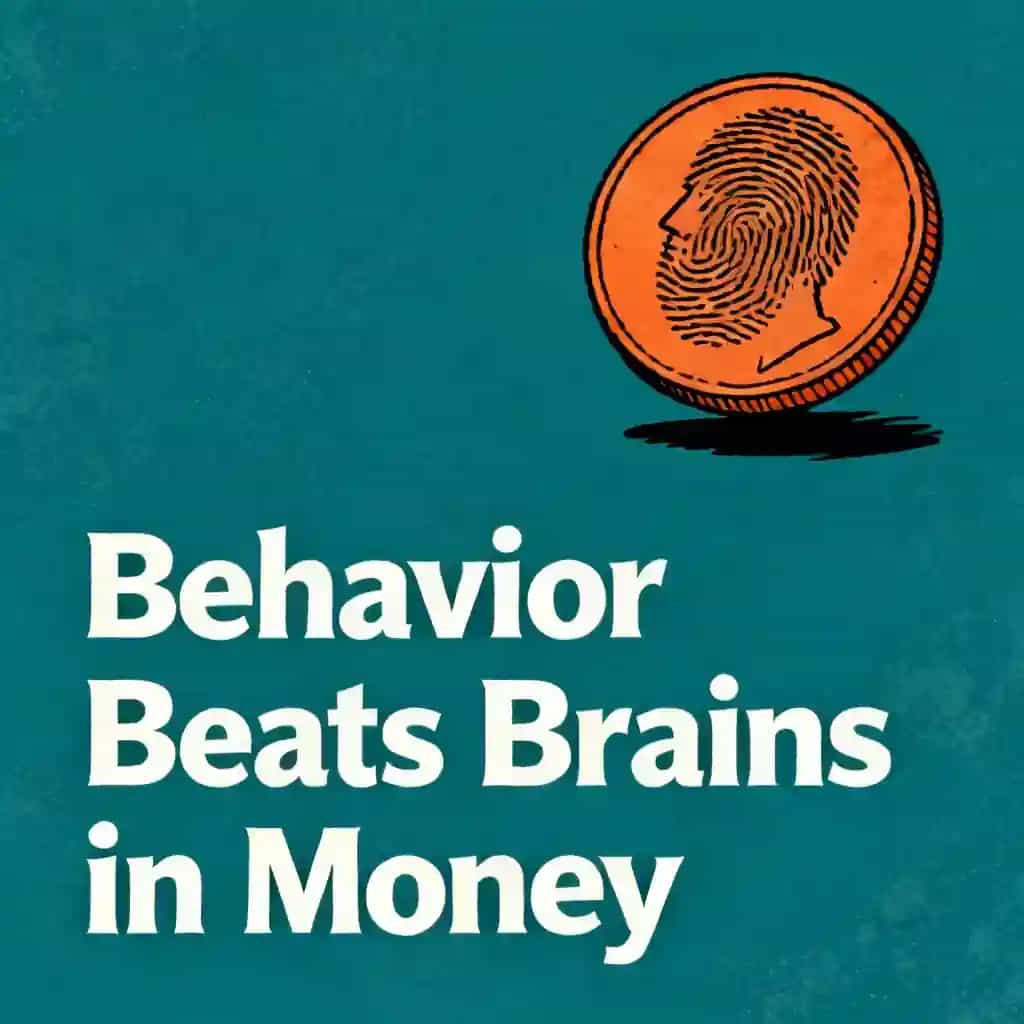Morgan Housel's Psychology of Money: Behavior Beats Brains book cover