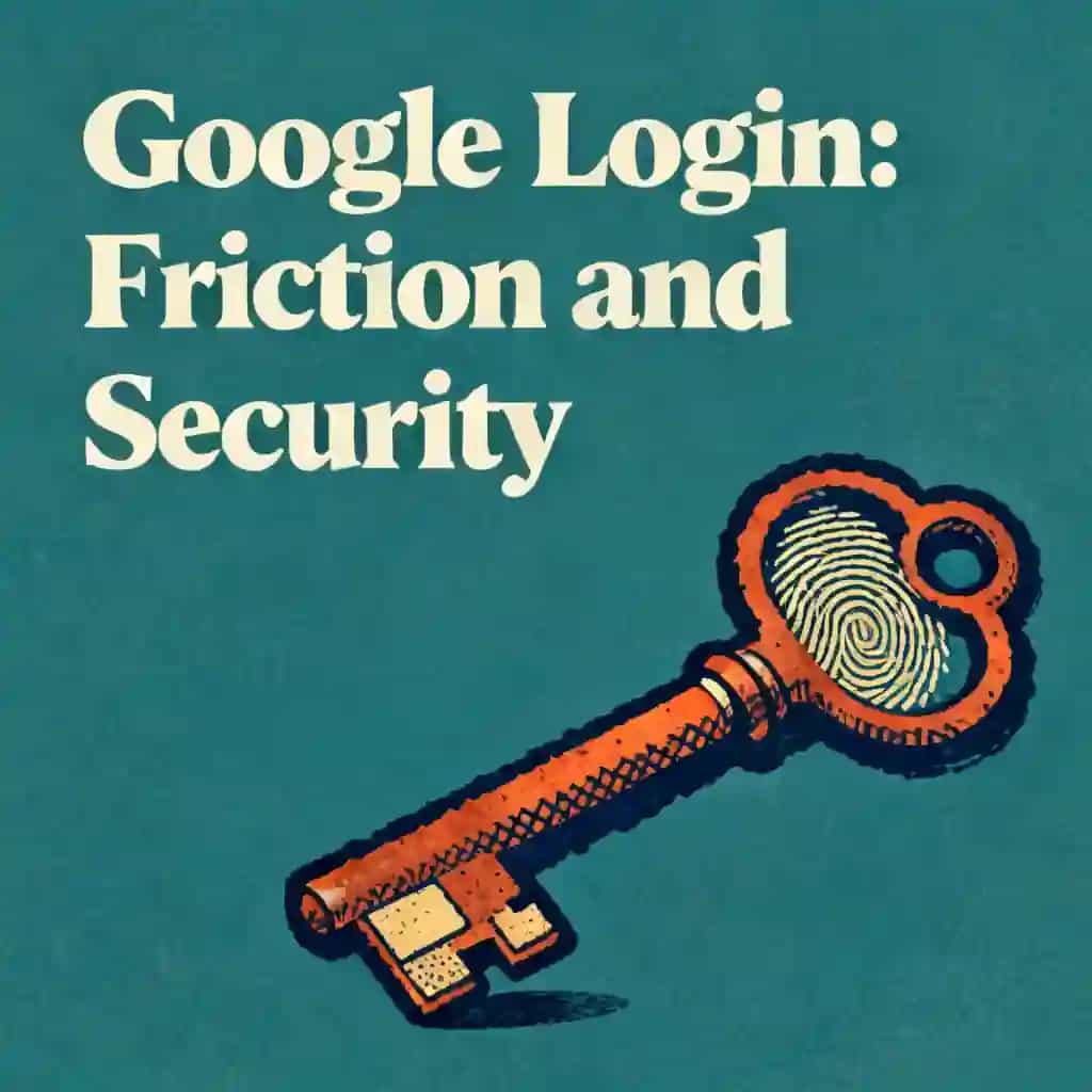 Google sign-in and the friction of digital security 책 표지