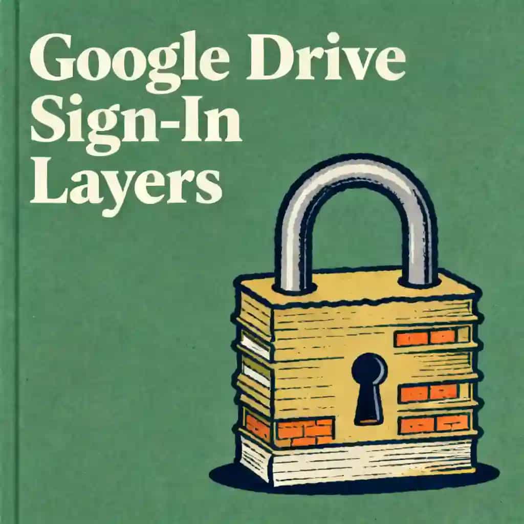 Couverture du livre Google Drive sign-in and the layers of digital security