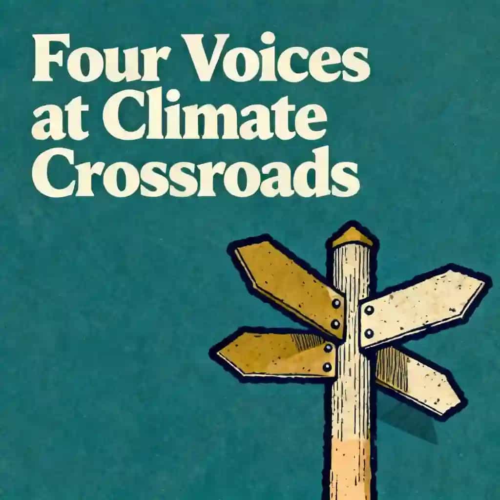 Capa do livro Climate Crossroads: Four Voices, One Planet
