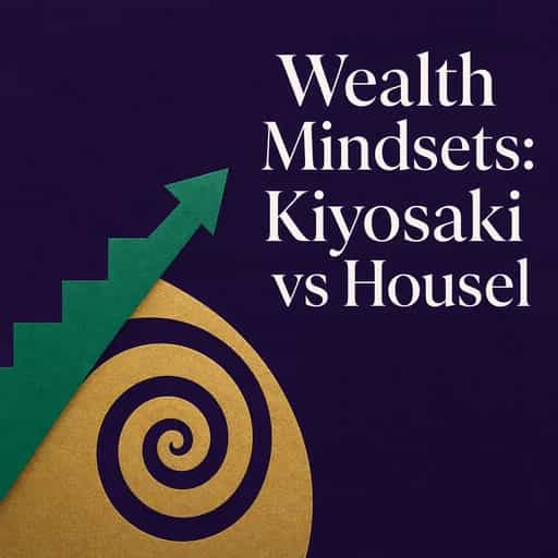 Couverture du livre Kiyosaki vs. Housel: The Wealth Mindset