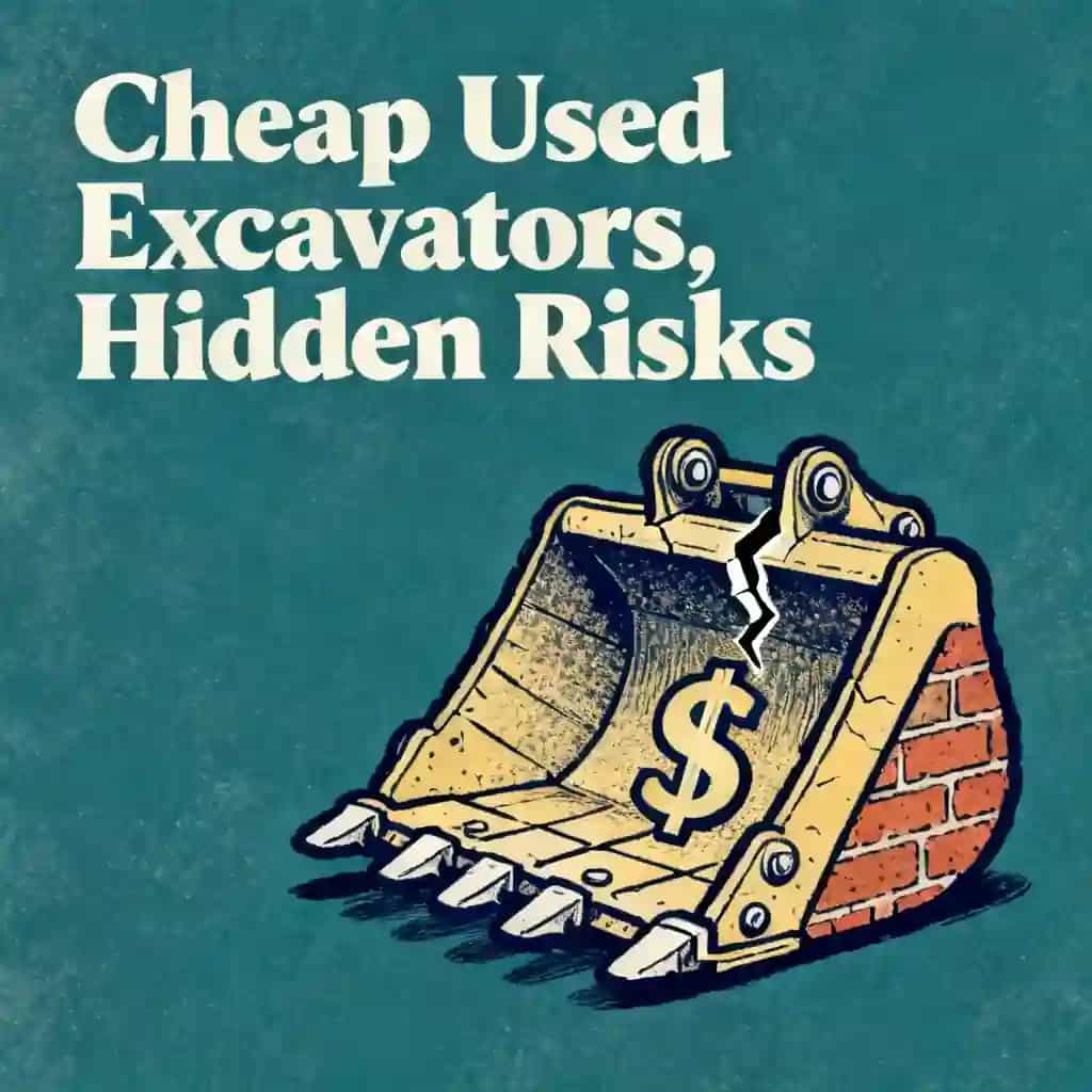Couverture du livre Used excavator inspections: why low prices are risky
