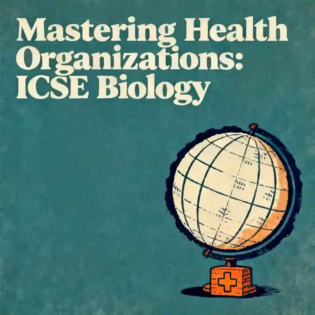 ICSE Biology Health Organizations Mastery Guide 책 표지