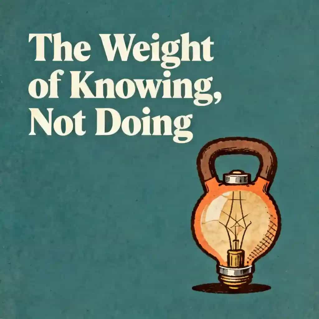 Capa do livro The Weight of Knowing Without Doing