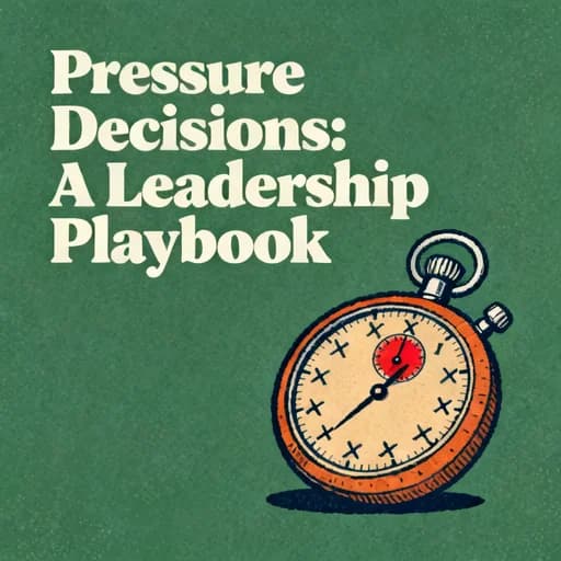 Deciding Under Pressure: The Leadership Playbook