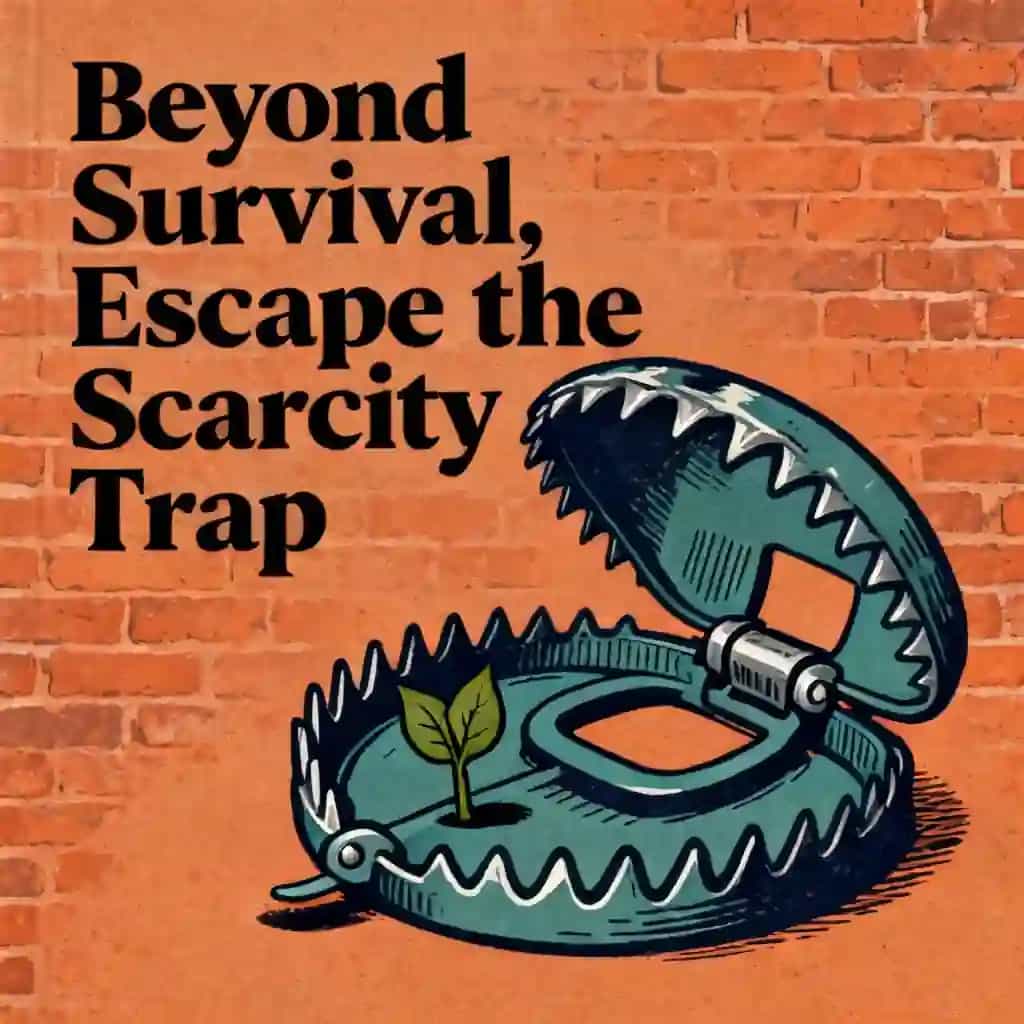 Copertina del libro The Scarcity Trap: Moving Beyond Survival