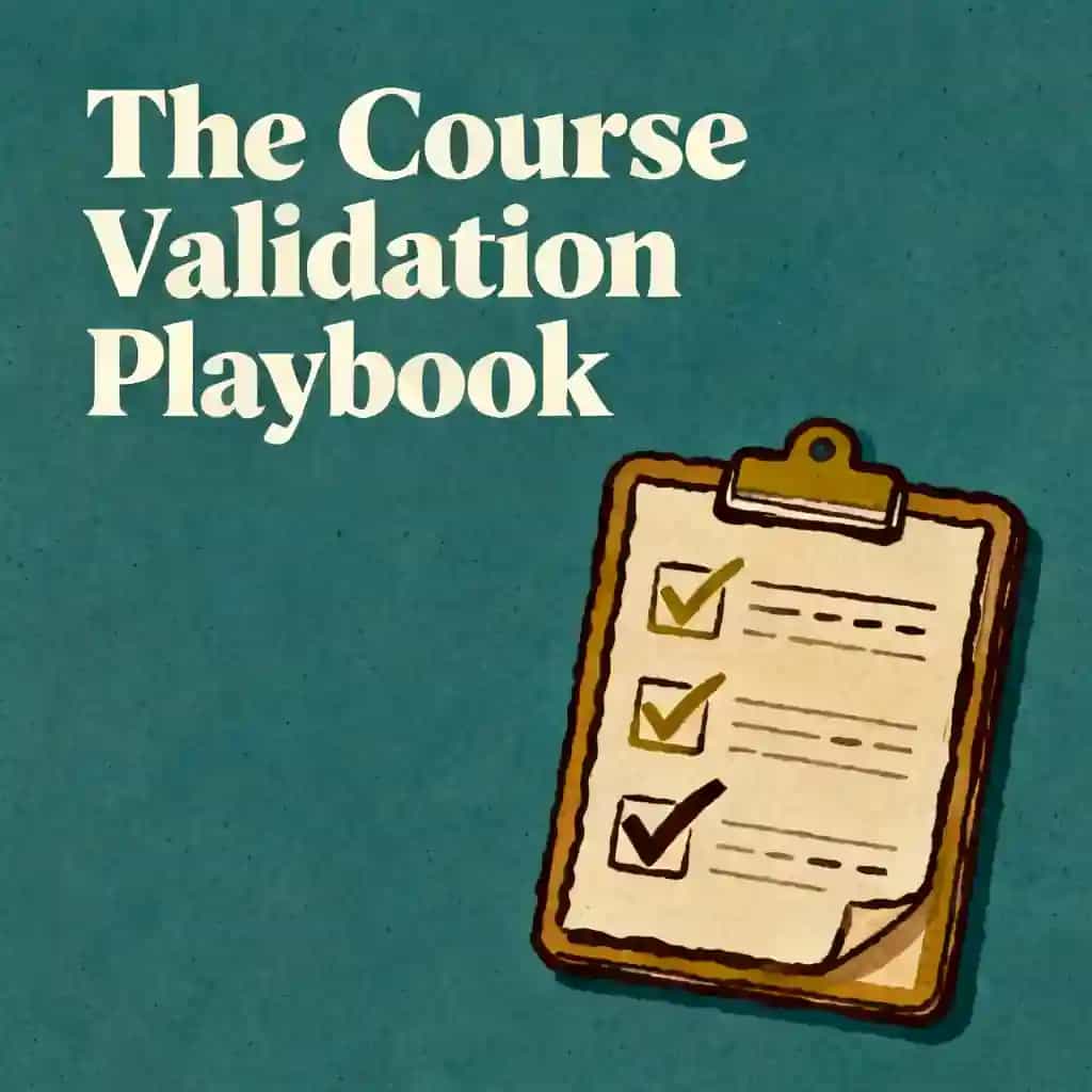 Course Creation: The Validation Playbook book cover