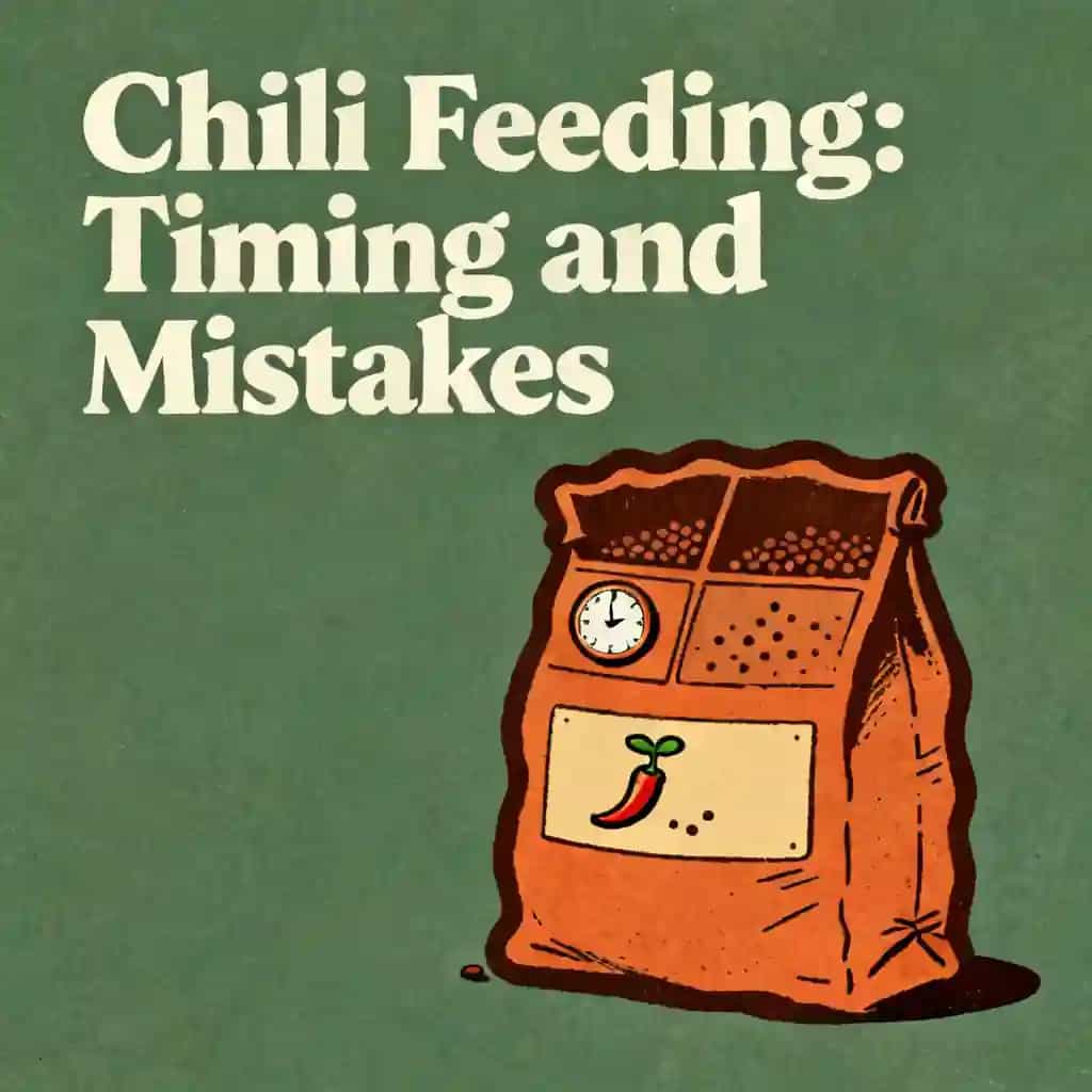 Buchcover von Chili fertilizer mistakes and when to start feeding