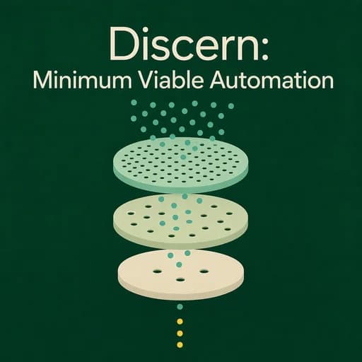 Minimum Viable Automation: The Discern Model for Founders