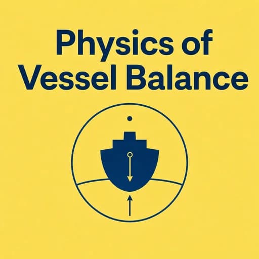Vessel Stability: The Physics of Balance and Naval Architecture
