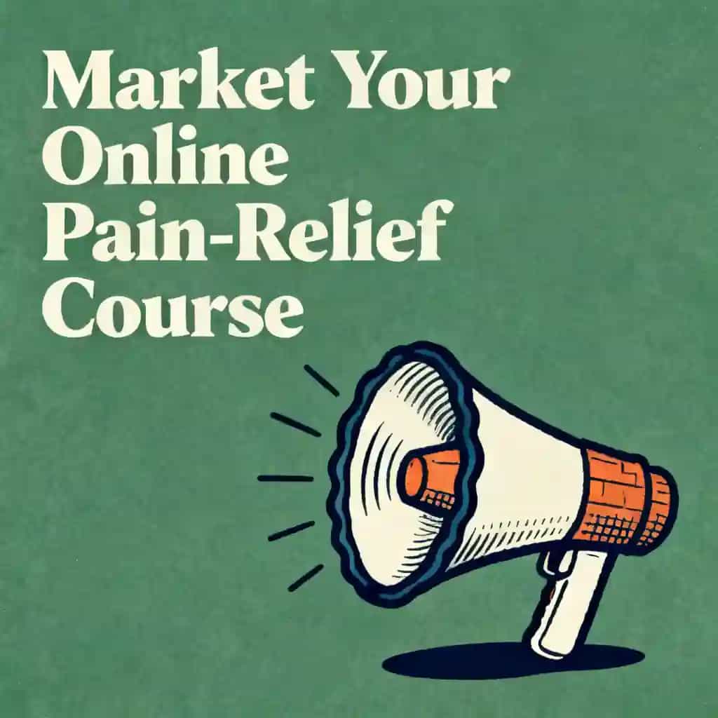 Capa do livro Market your online course as a pain relief practitioner