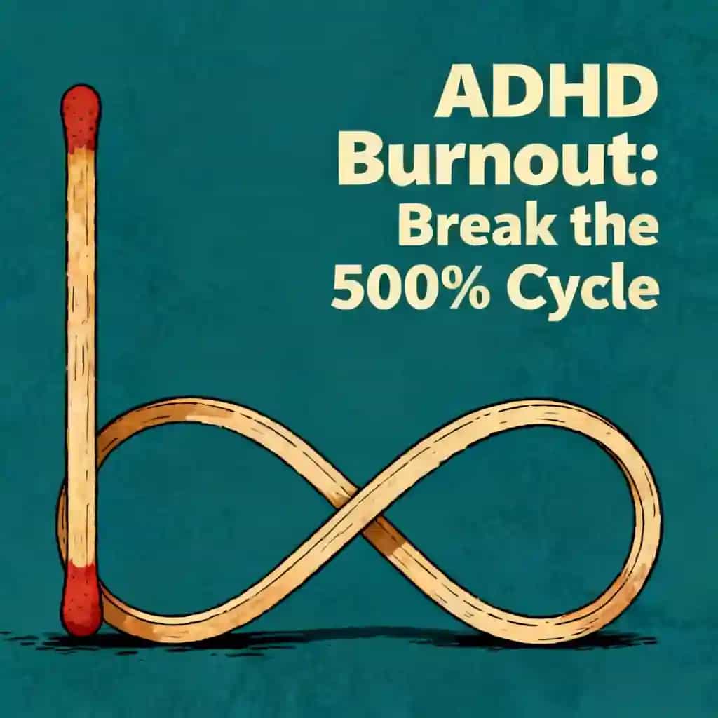 Portada del libro ADHD Burnout: Breaking the 500% Effort Cycle