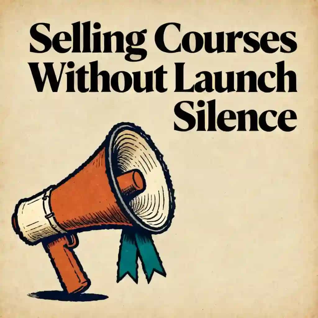 Selling online courses without the launch silence book cover