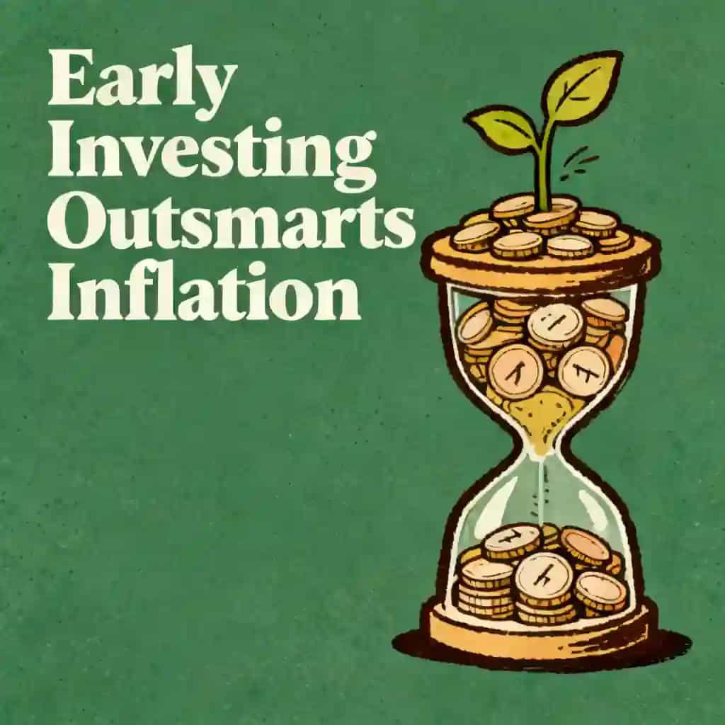 Buchcover von Start investing early to beat inflation