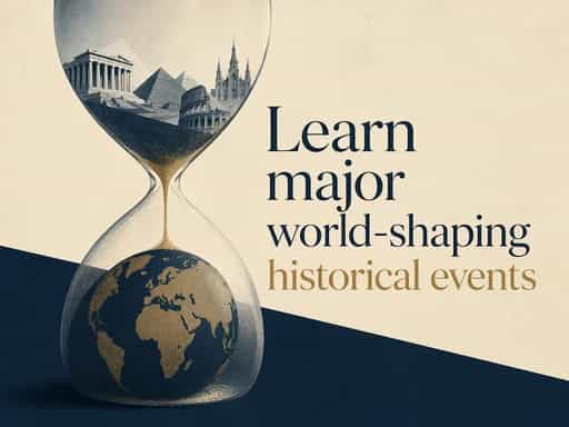 Learn major world-shaping historical events