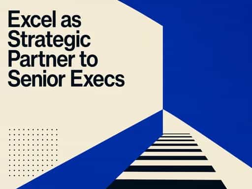 Excel as strategic partner to senior execs