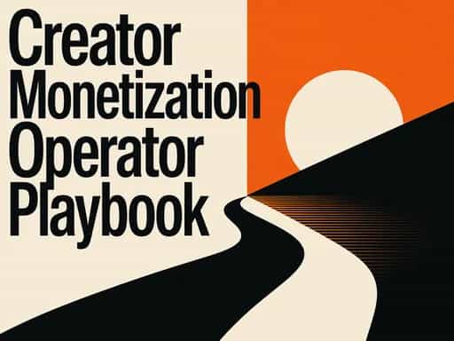 Creator Monetization Operator Playbook