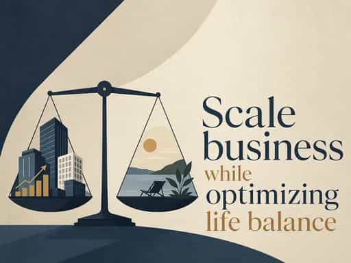 Scale business while optimizing life balance
