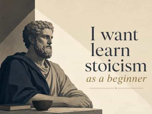 I want learn stoicism as a beginner