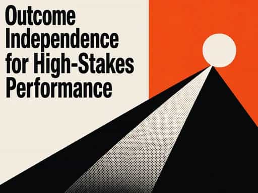 Outcome Independence for High-Stakes Performance