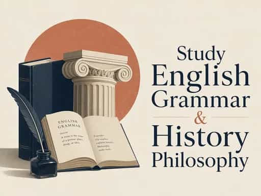 Study English Grammar & History Philosophy